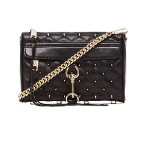 Mini Mac w/ Studs in Black & Light Gold